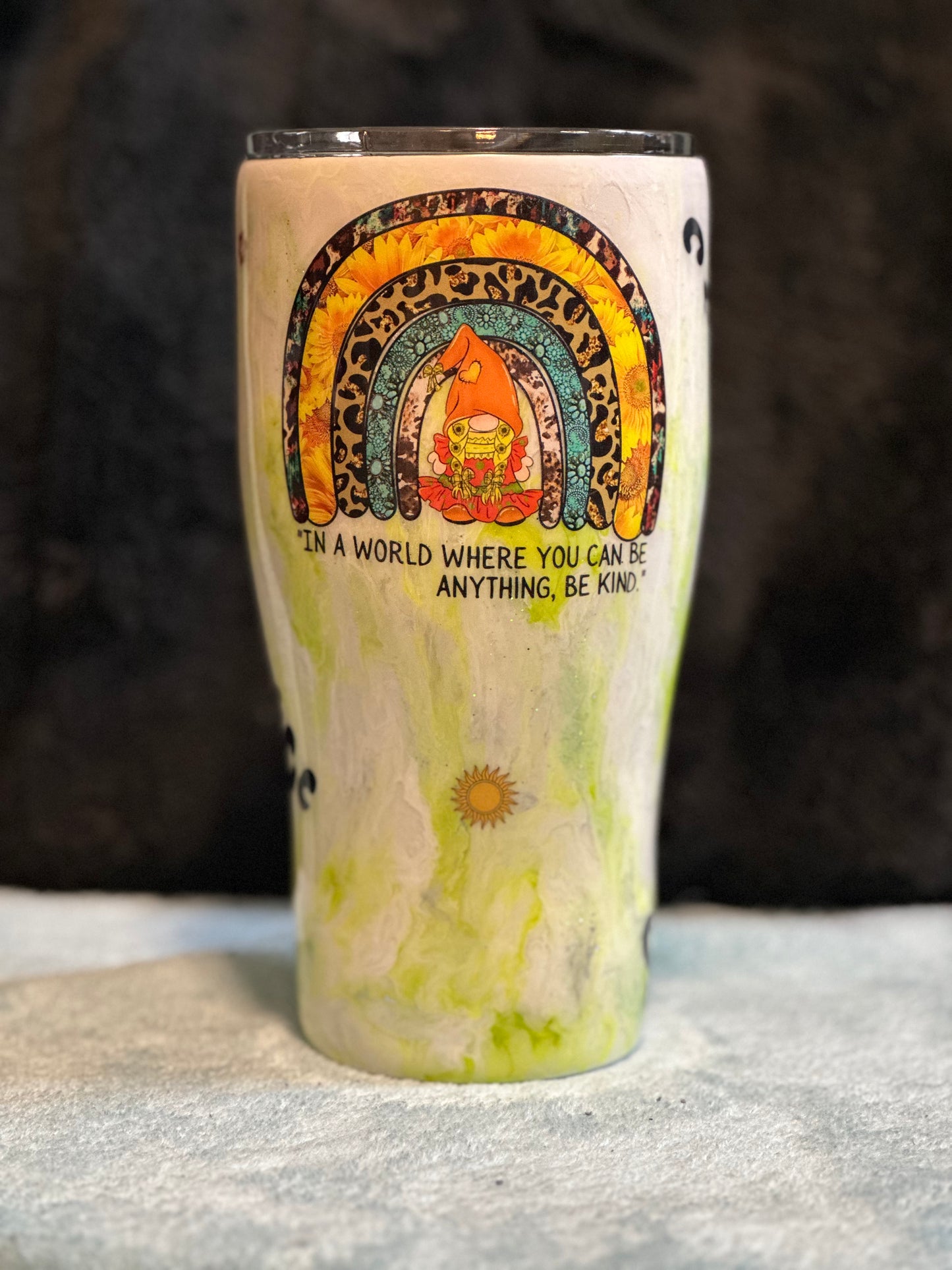 30oz Curve Be Kind Hippy Gnome Marble